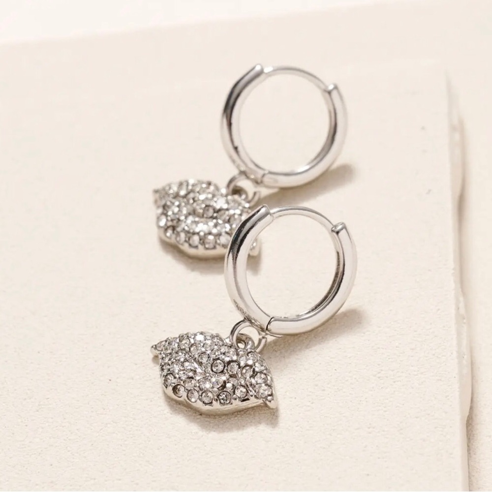 Dani Kiss Me Sparkle Hoop Earrings